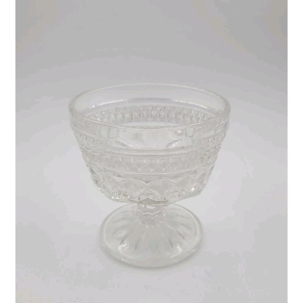 Vintage Anchor Hocking Wexford Clear Glass Champagne Sherbet Goblet 3 5/8"